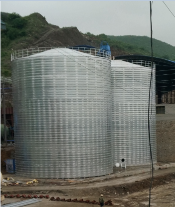 弓长岭粮食钢板仓的安装全过程不用热焊接